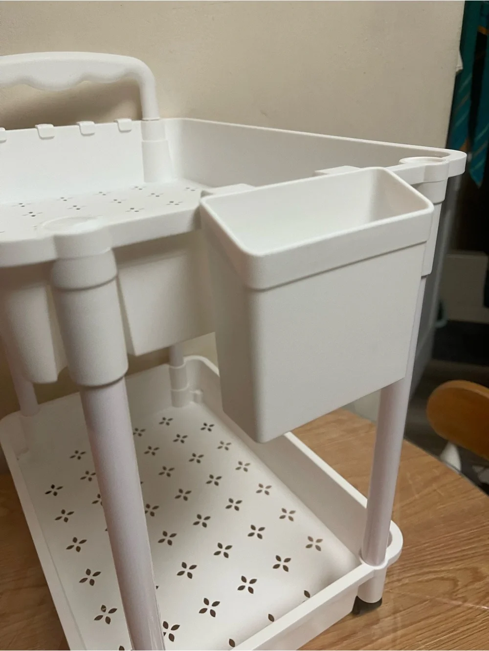 White Rolling Utility Cart - 2-Tier
